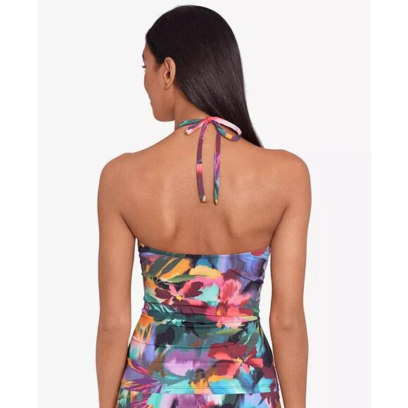 Ralph Lauren JUNGLE PARADISE High-Neck Halter Tankini Swim Top, US 6 NWT - Picture 2 of 5